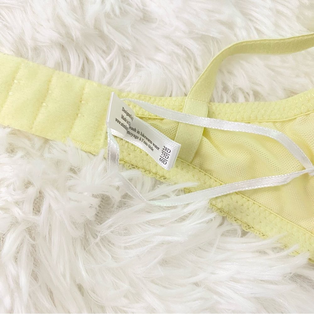 Mimi Holliday Yellow Lace Polka Dot Bra - Picture 4 of 6